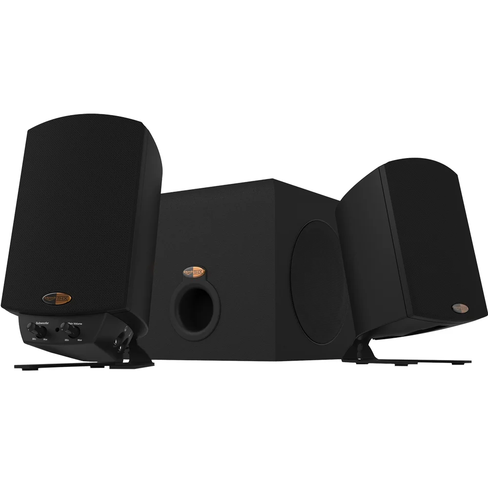 Klipsch 1011400 ProMedia 2.1 THX Certified Speaker System with 2 Speakers and Subwoofer, Black Bundle with 2 YR CPS Enhanced Protection Pack & Large Extended Pro Gaming Mouse Pad