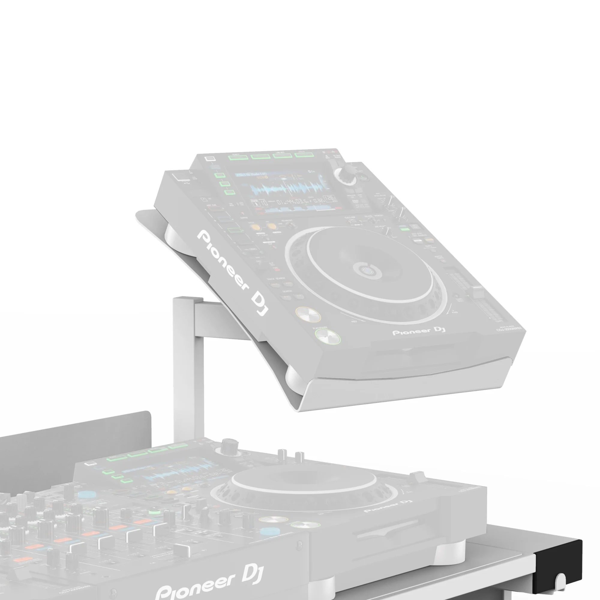 ProX XF-B3CDJS WH WHITE Universal CDJ Player Mounting Stand for B3 DJ Table Workstation by Humpter
