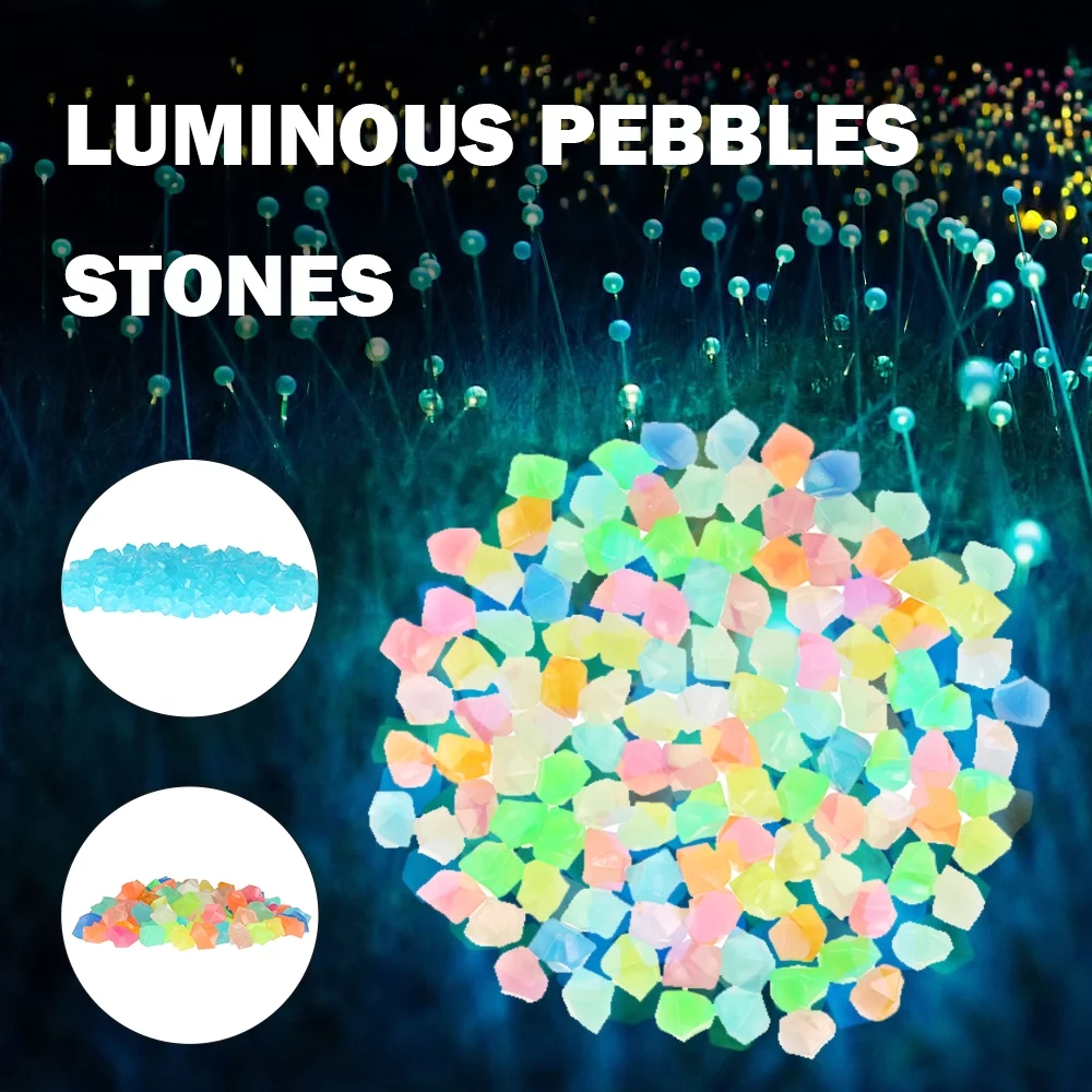 Fyeme 3000PCS Glow In The Dark Garden Rocks, Decor Pebbles Stones For Indoor And Outdoor, Diy Decorative Luminous Stones For Yards Lawns Walkways Garden Driveway Plants And Aquarium?Green?