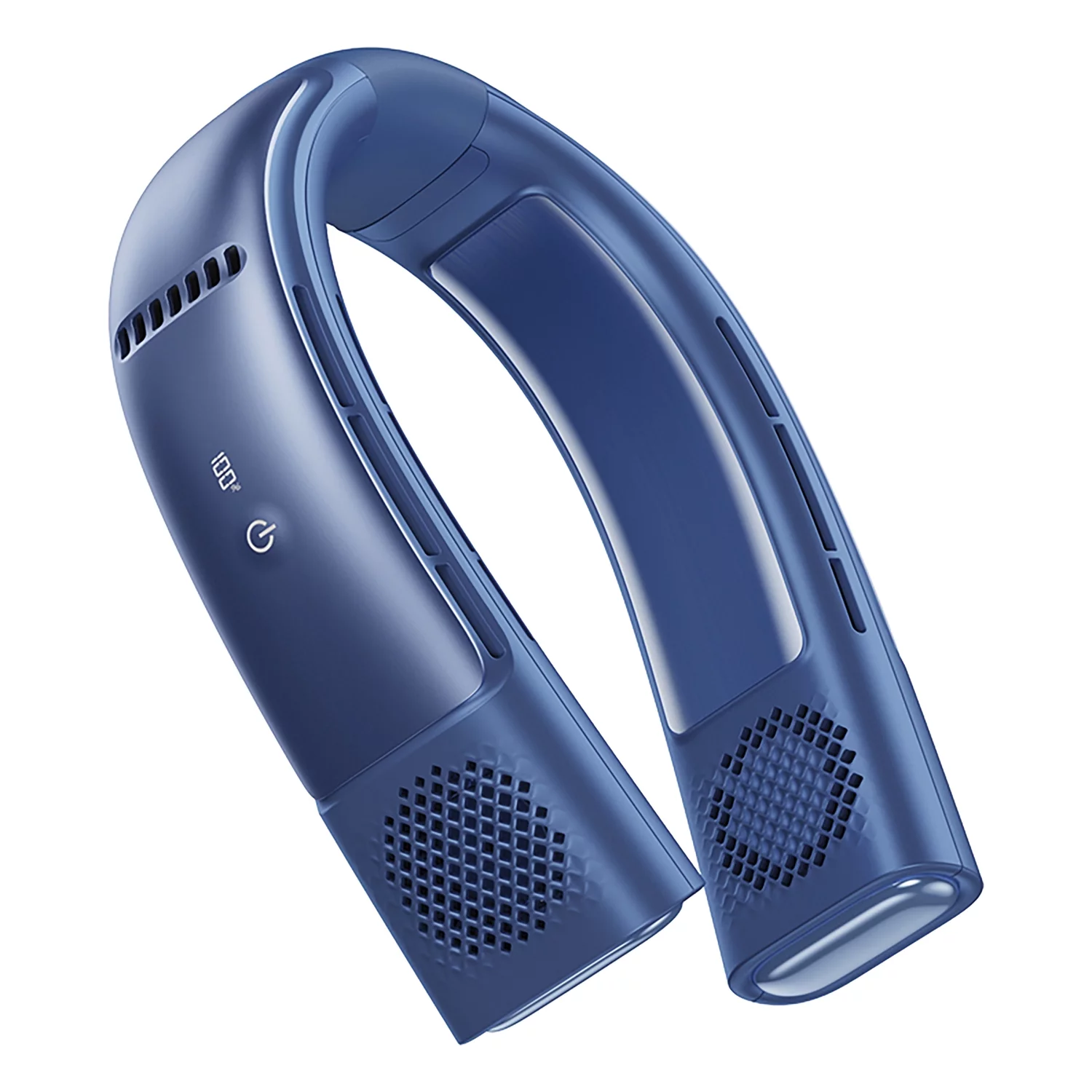 TORRAS Portable Neck Fan, 2 Personal Air Conditioner and Heater Bladeless Rechargeable, Blue