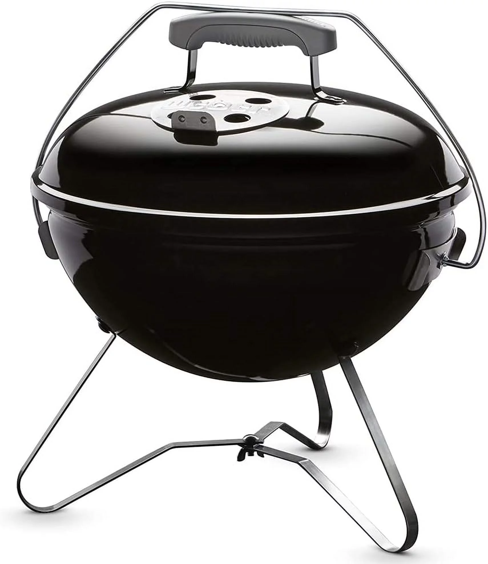 40020 Smokey Joe Premium 14-Inch Charcoal Grill Black Bundle With Deco Pair Of Red Heat Resistant Oven Mitt