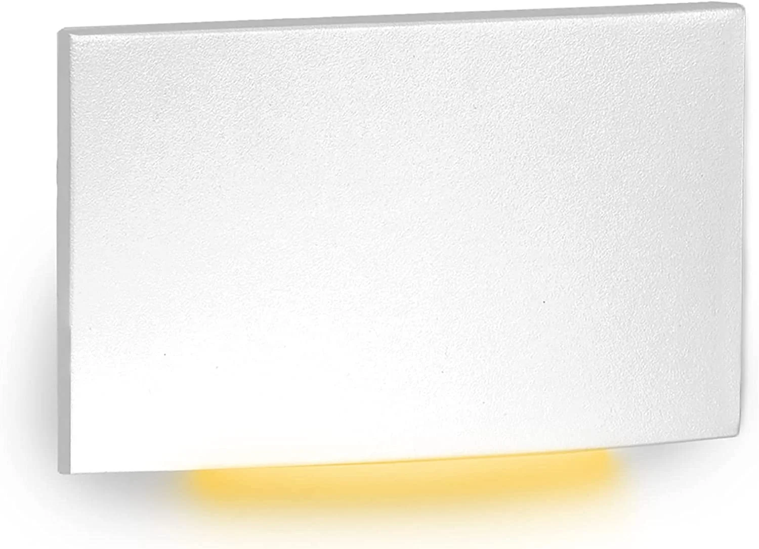 Lighting, LEDme 120V LED Horizontal Scoop Indoor and Outdoor Step and Wall Light Amber 1800K LED in White