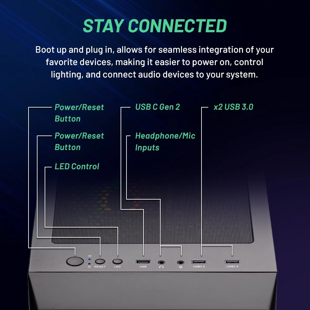 Skytech Nebula Gaming PC, AMD Ryzen 7 5700X, NVIDIA Rtx 3060, 1TB SSD, 16GB Ram, Windows 11