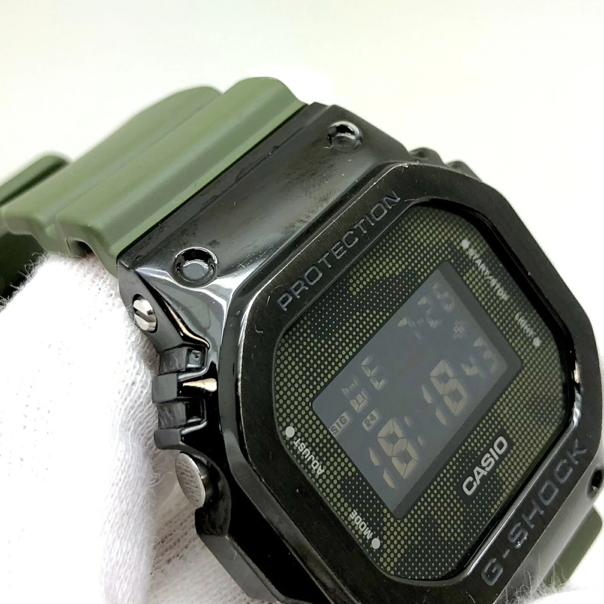 Pre-Owned CASIO Casio G-SHOCK Watch GM-5600B-3 Metal Cover Rubber Square Face Digital Quartz Khaki Green Black Men's ITWHOGO3GV8W (Fair)