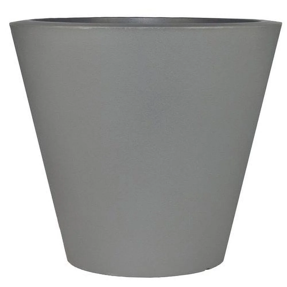 Tusco TUSCR24BK 24 in. Cosmopolitan Round Planter - Black