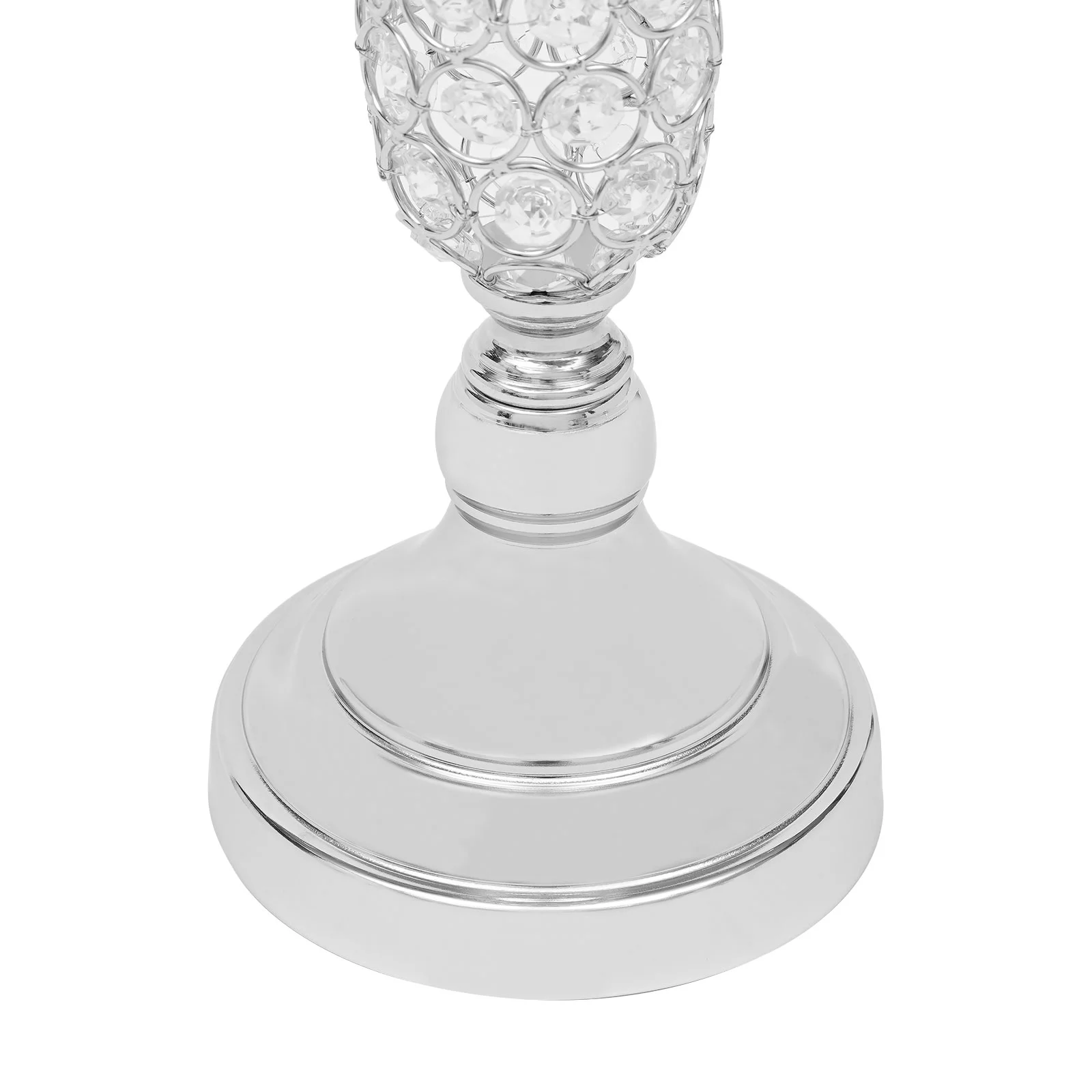 Loyalheartdy 2Pcs Crystal Trumpet Flower Vase 20.86