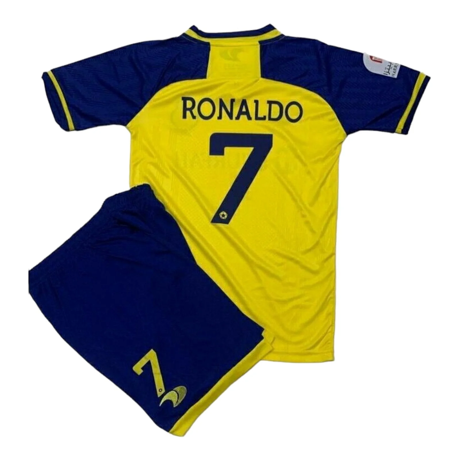 Men's | RONALDO #7 ALNASSR Futbol Sports Soccer Jersey T-Shirts & Shorts YELLOW-00133*