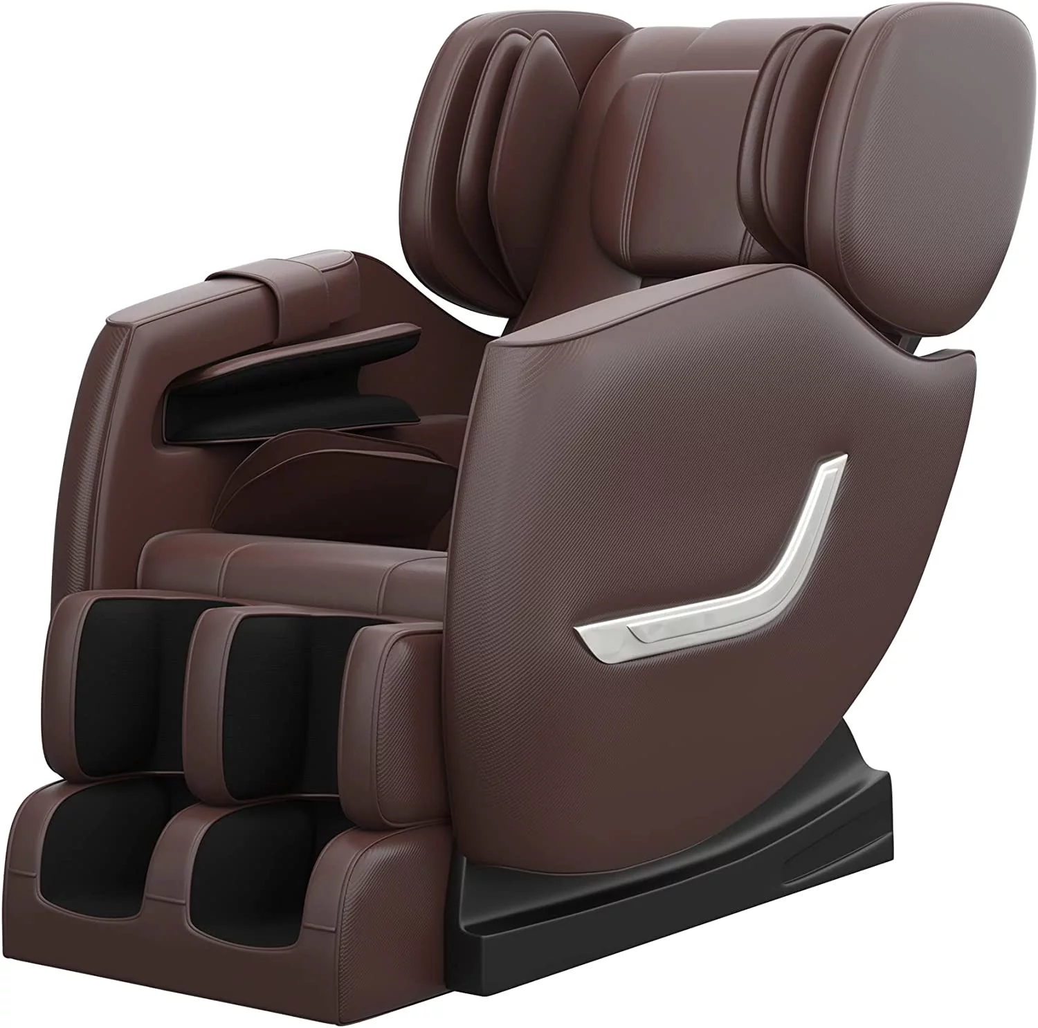 RealRelax SS01 Electric Full Body Massage Chair, Zero Gravity Shiatsu Recliner (Brown)