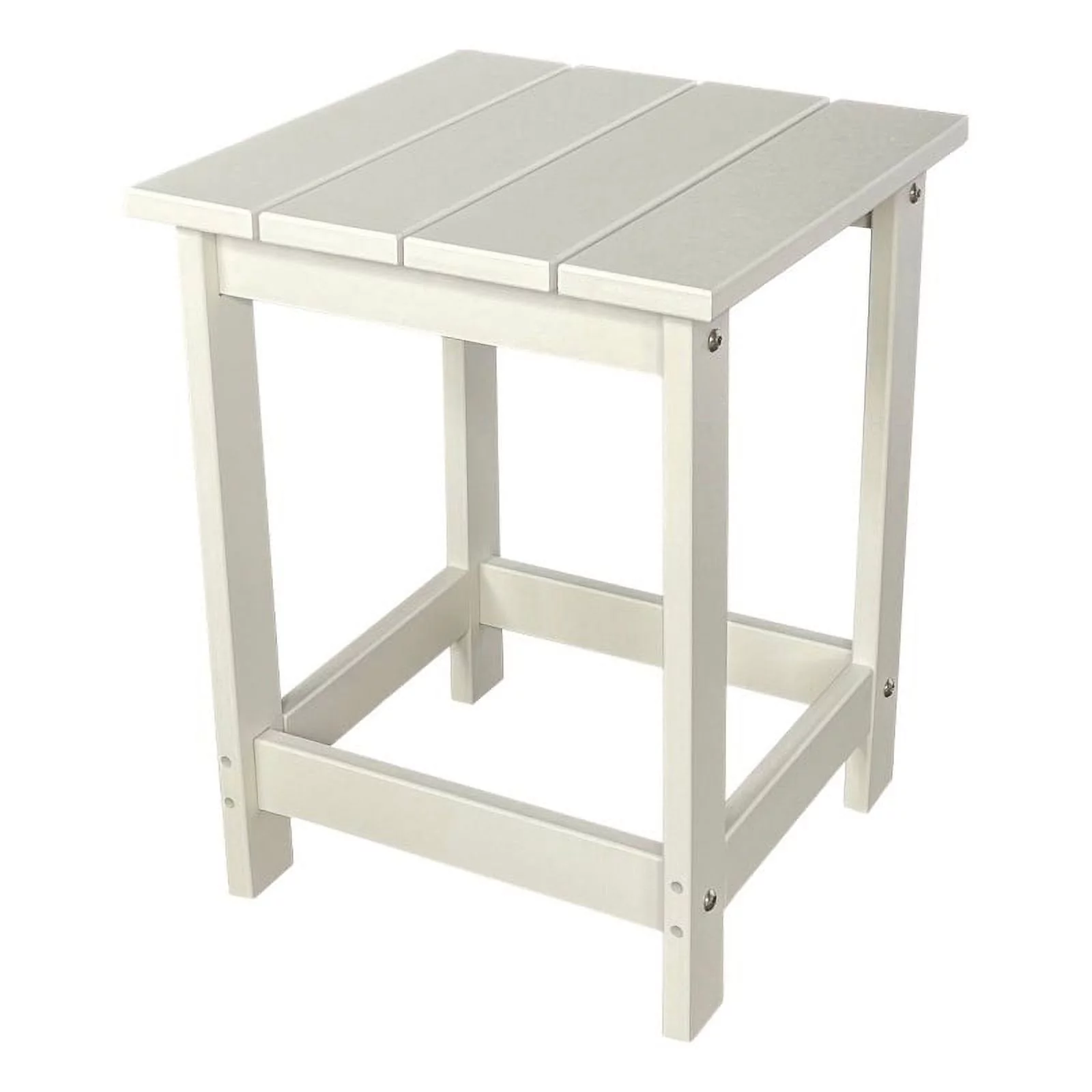 Shine Company Adirondack Indoor/Outdoor Square Resin End Table in White