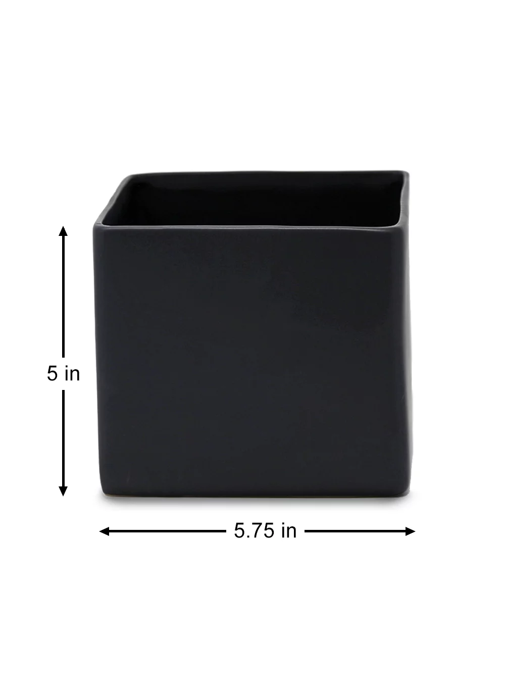 Serene Spaces Living Set of 6 Black Vases, Measures 5