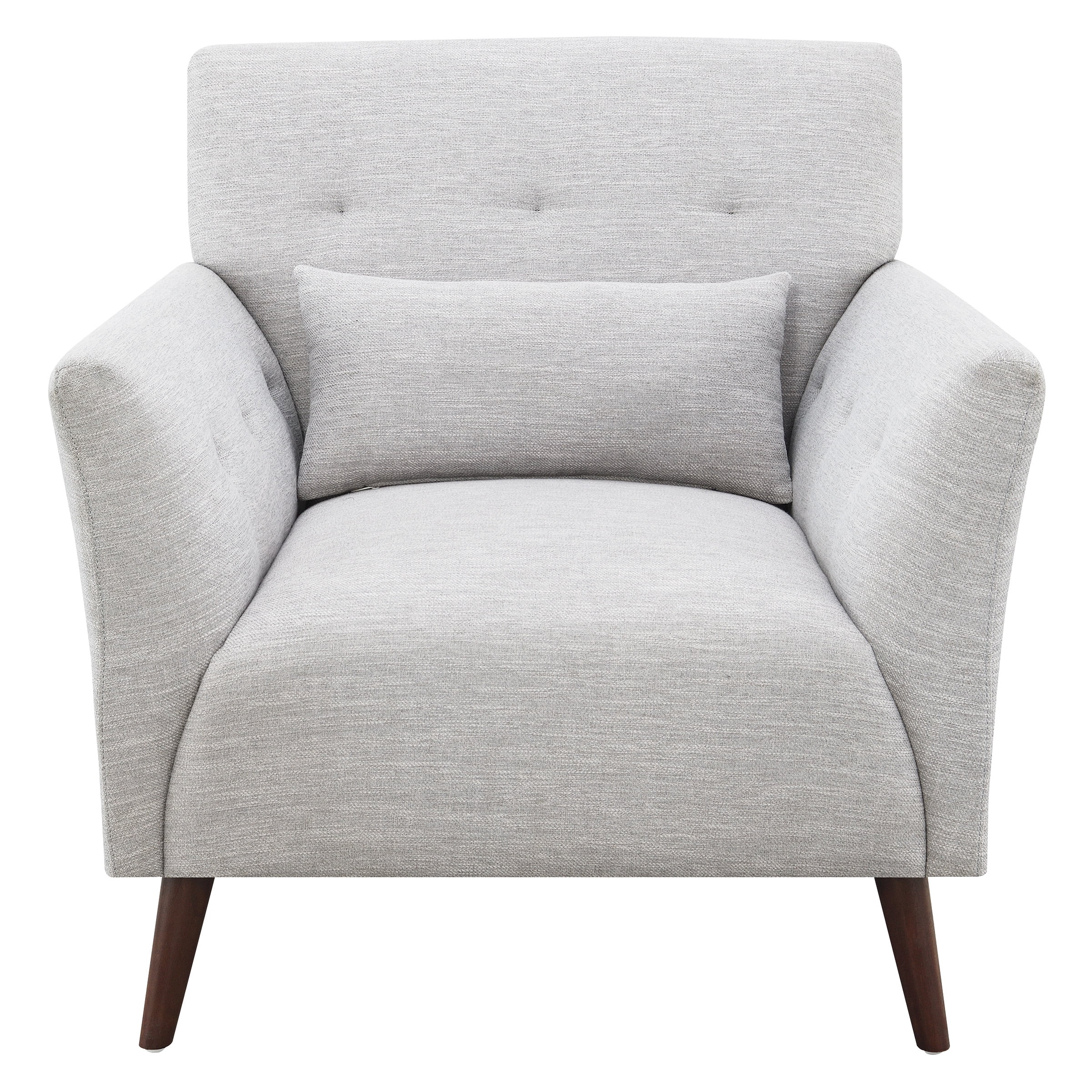 OSP Home Furnishings Phillip Accent Chair in Fog Fabric w/ Medium Espresso Wood Legs