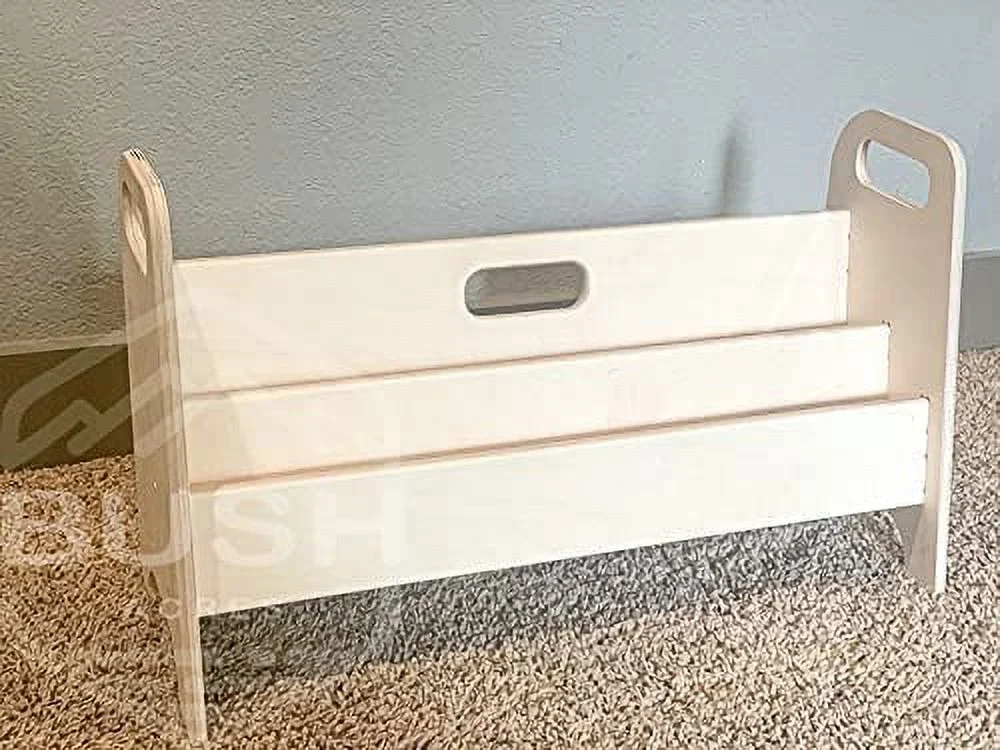 Montessori Kids Portable Bookshelf | Toddler Bookcase - Wooden Furniture Nursery Gift Book Shelf USA