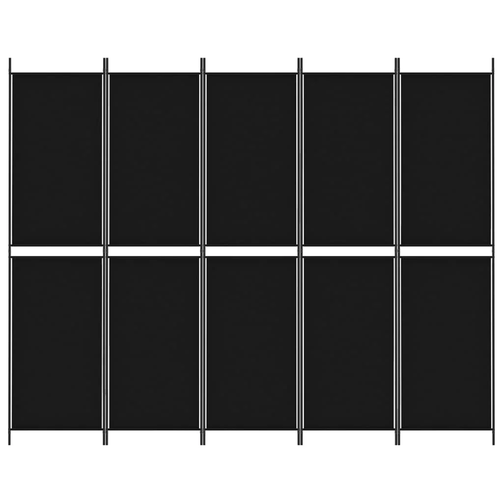 Anself 5-Panel Room Divider Black 98.4