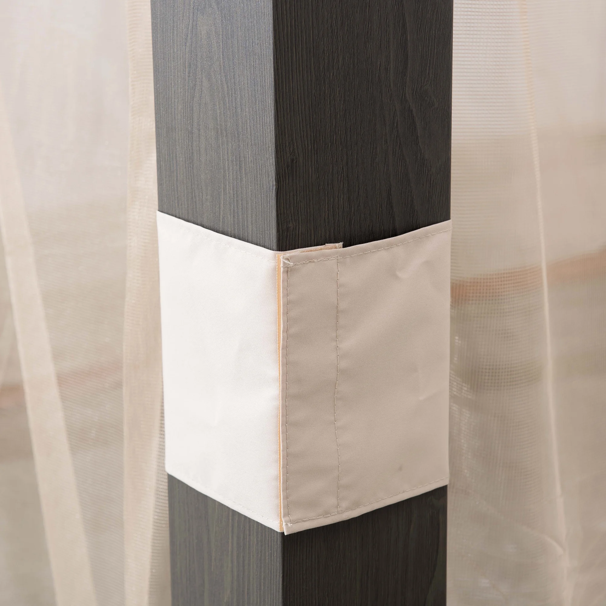 Sunjoy 13x15x10.4 Churchill Hard Top 2-Tier Metal Gazebo With Netting