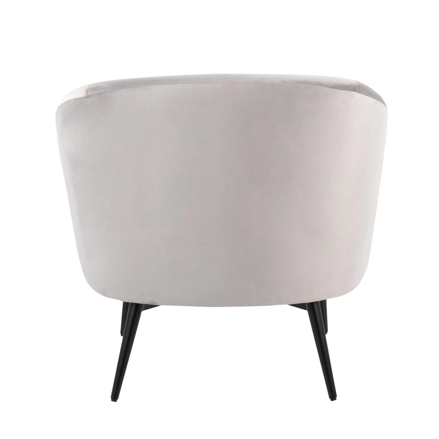 LumiSource Claire Velvet/Steel Accent Chair, Silver/Black/Gold