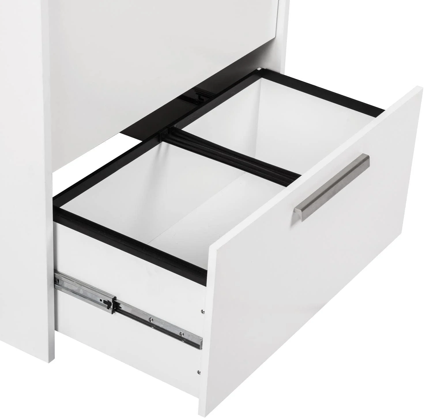 Miami 2-Drawer Modern Wood Lateral File Cabinet In White