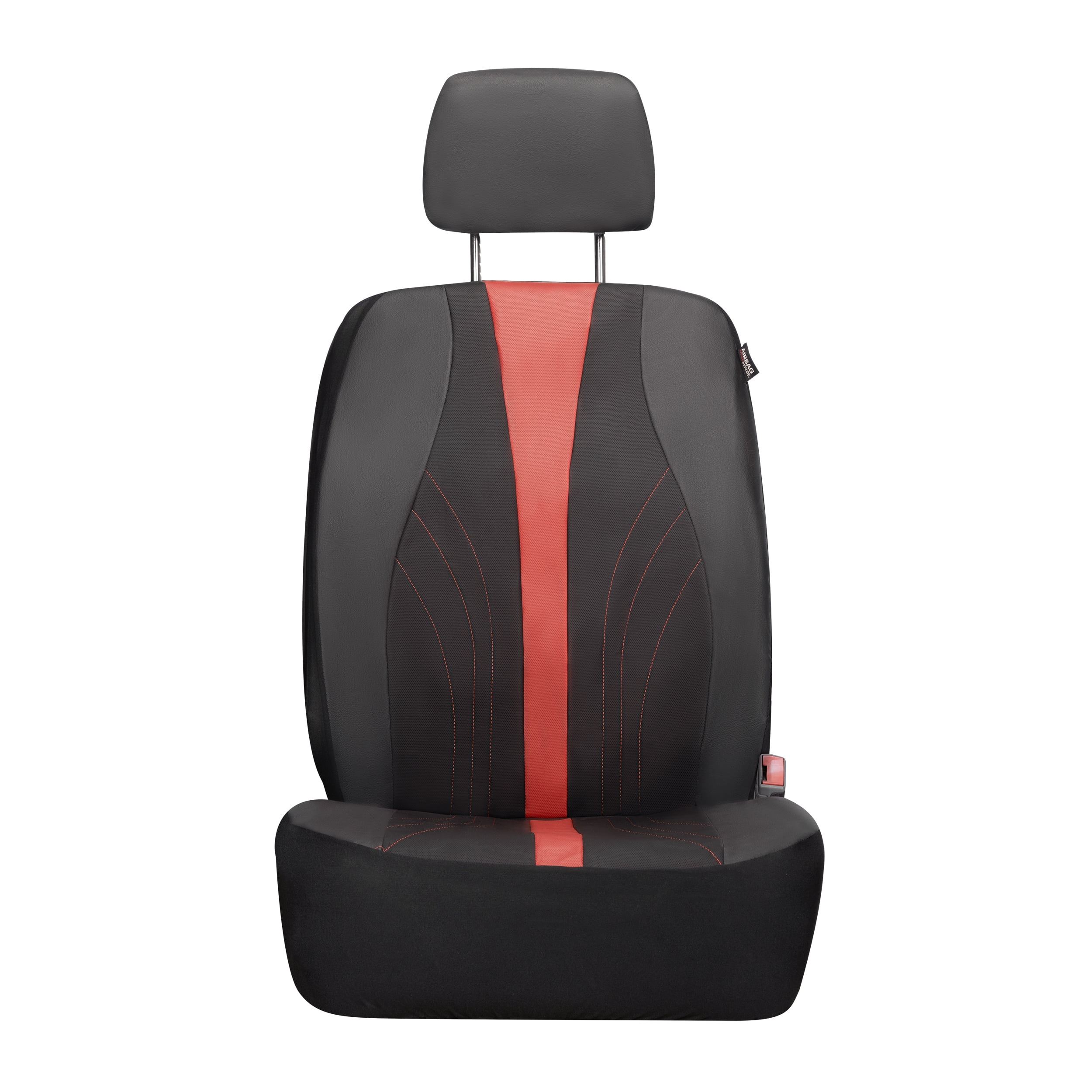 Auto Drive 2-Piece Black-Red Marlo Seat Covers