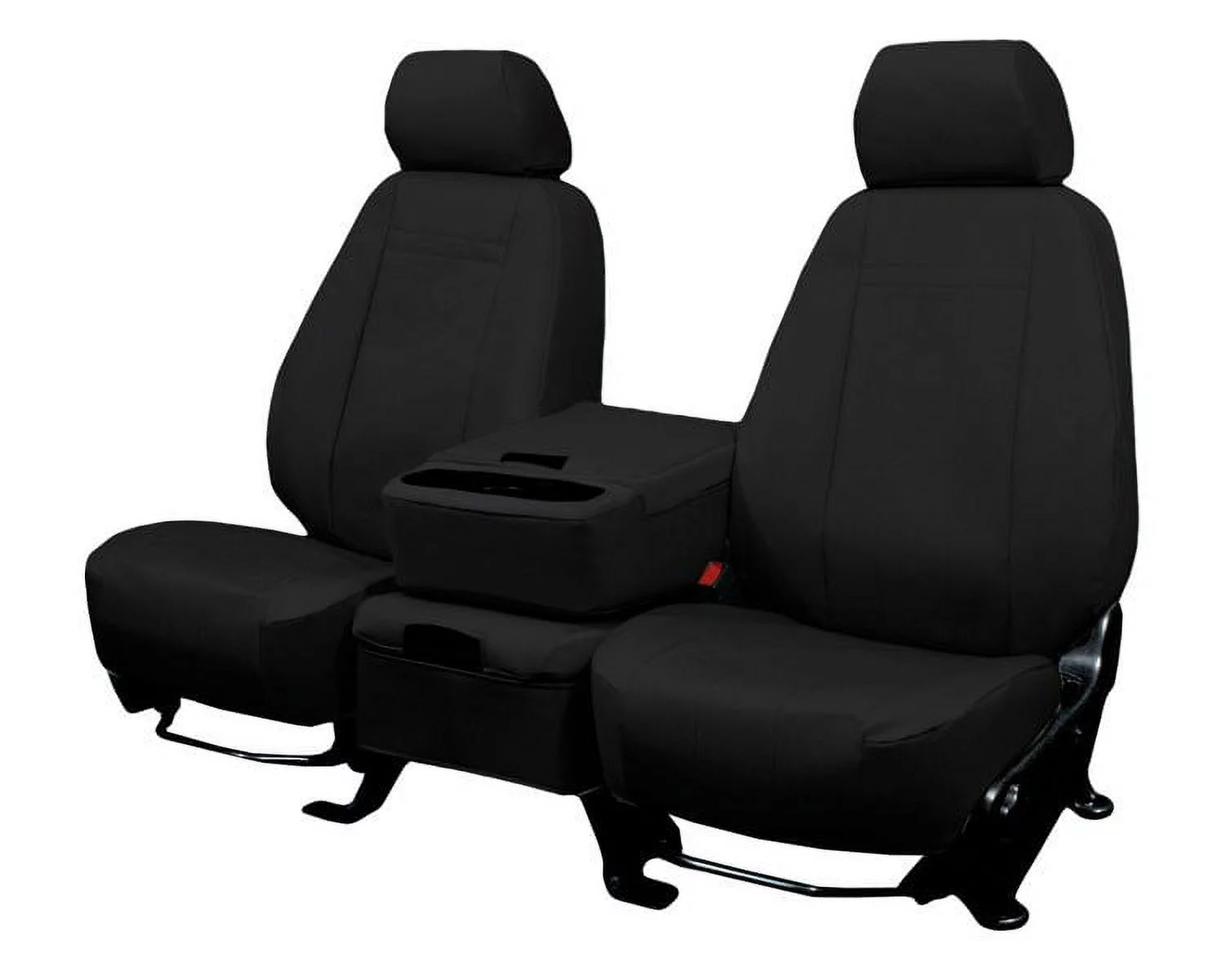 CalTrend Front 40/20/40 Split Bench DuraPlus Seat Covers for 2021-2023 Ford F-150 - FD566-01DA Black Insert and Trim