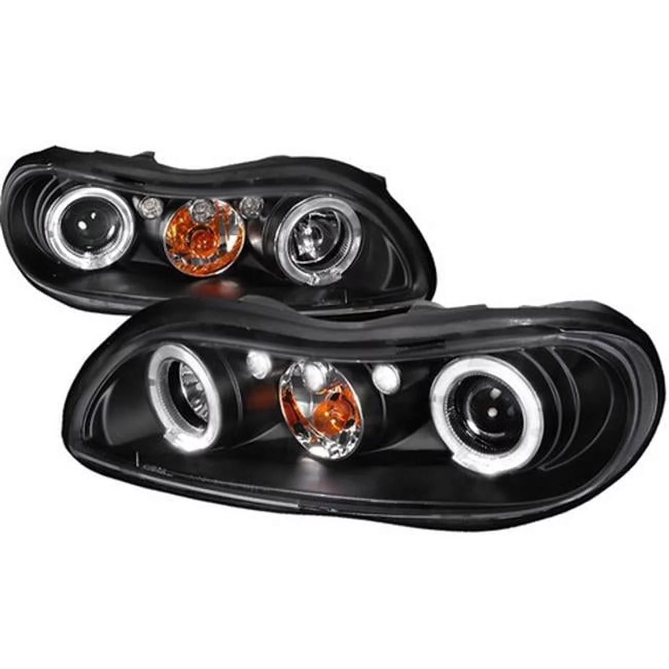 Spec-D Tuning  Halo LED Projector Headlight for 99 to 03 Chevrolet Malibu- Black