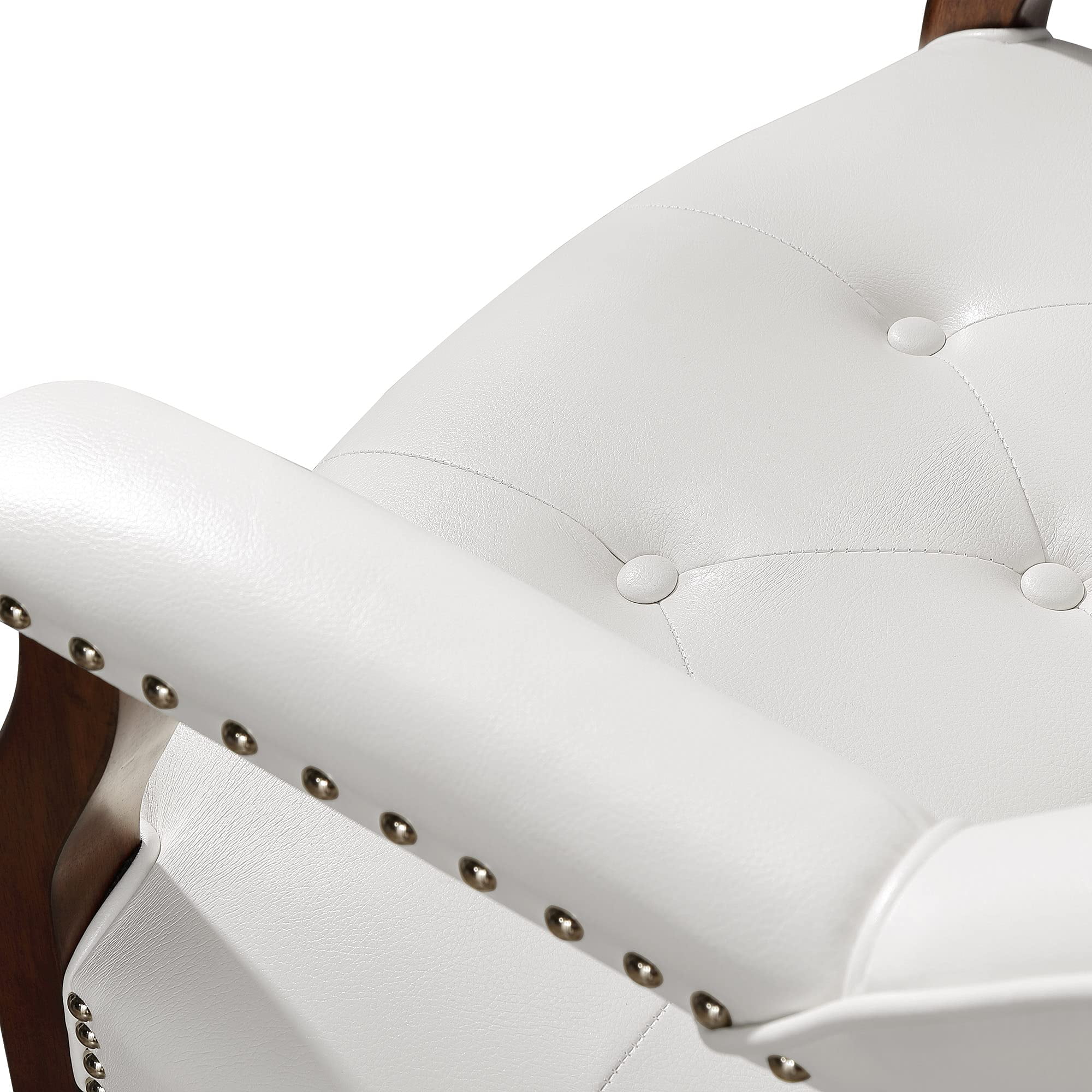 JESONVID Dining Chair with Casters, Captain's Chairs with Rollers Dinette Sets Poker Chairs with Wheels Kitchen Table Rolling Chairs High Back Chair On Caster(White 1533WT)