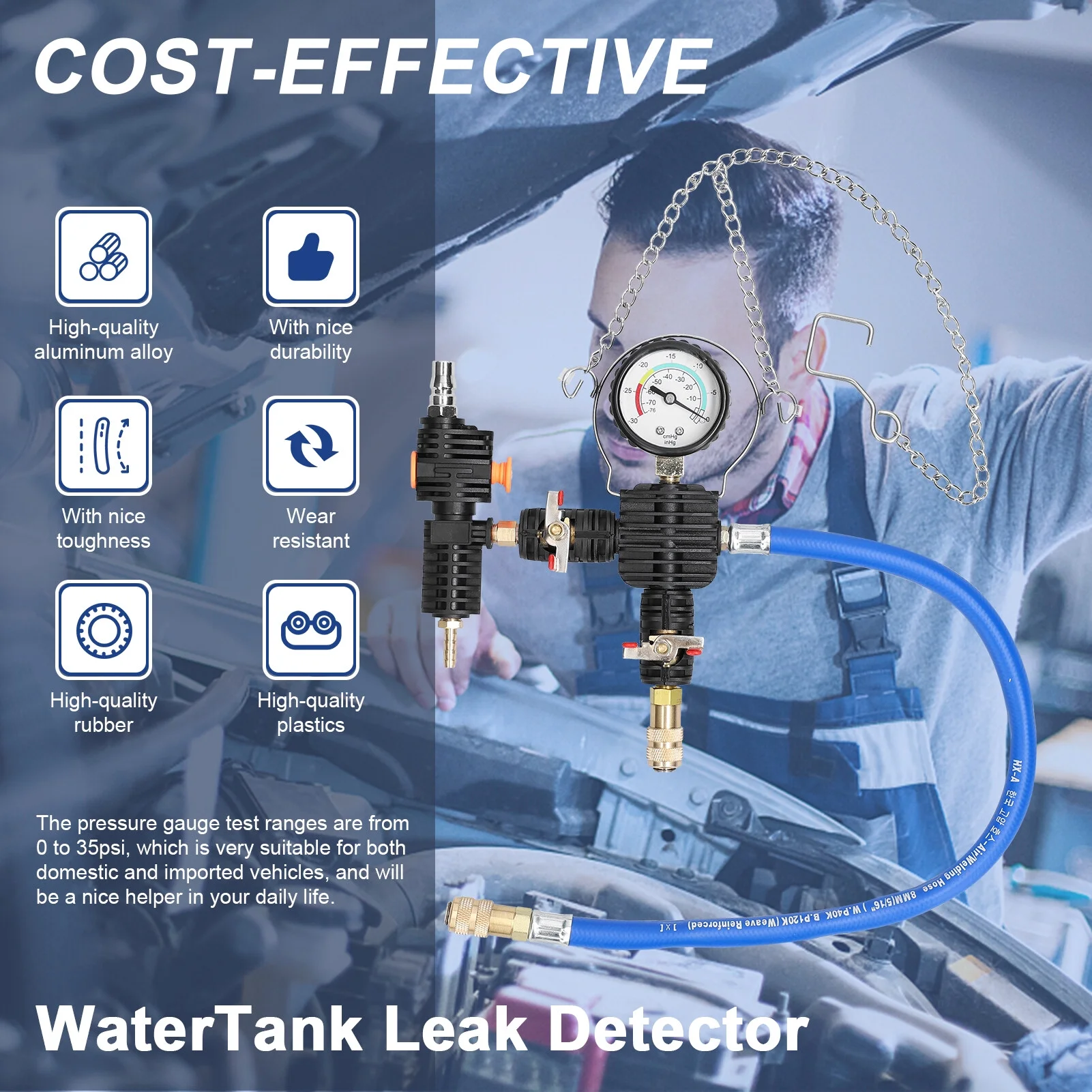 Leak detector,Tester Kit Refill Coolant Pressure With Pressure Tester Tool Coolant Pressure Suv 28-piece Refill Kit Leak Pressure With Car Universal Dsfen Kit Refill Kit Leak Tool Coolant