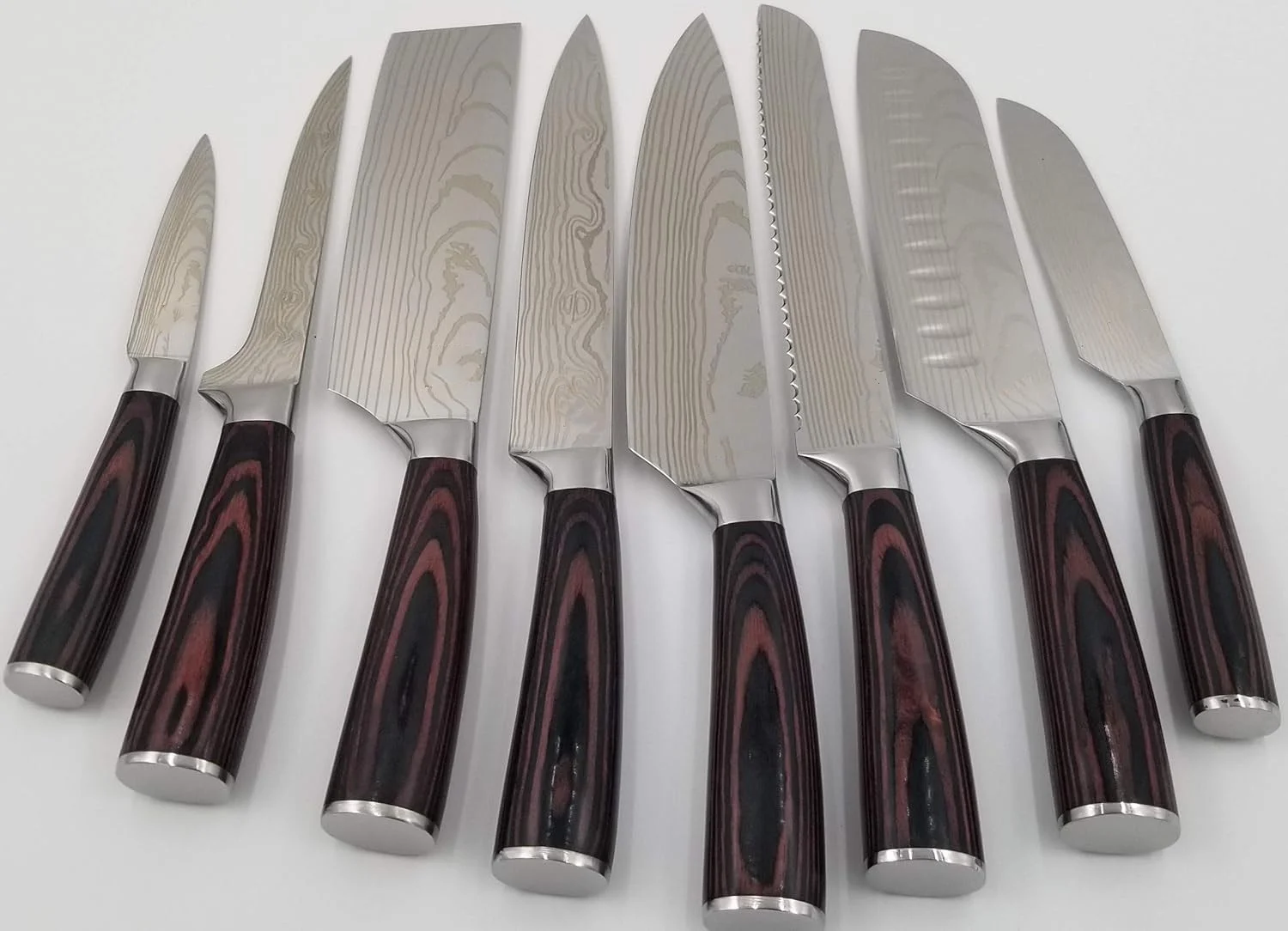 D&G 8 Piece Kitchen Chef Knife Set - High Carbon Stainless Steel
