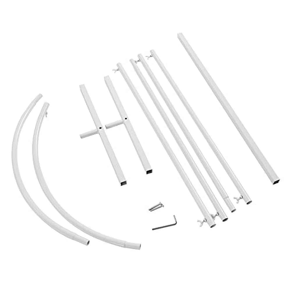 White 6FT Wedding Arch Metal Frame Plant Flower Rack Stand Backdrop Party Decor for Outdoor Lawn Wedding Party