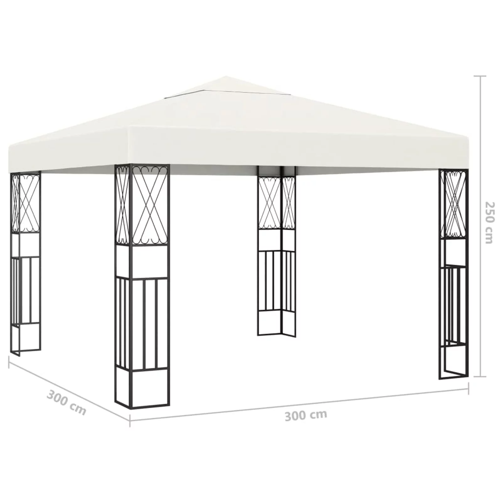 Andoer Gazebo 9.8'x9.8' Cream Fabric