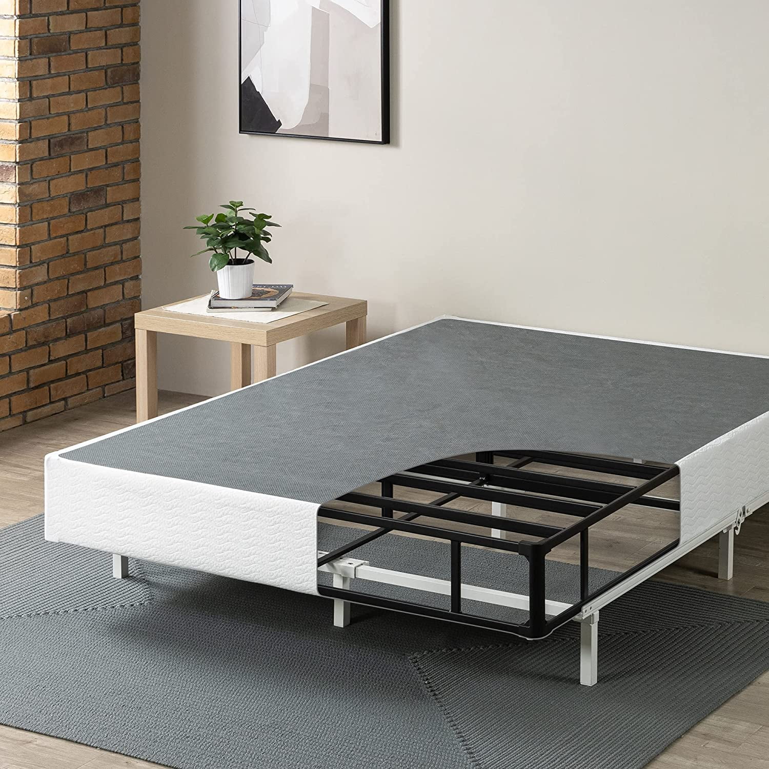 YUMIAO 9 Inch Metal Smart Box Spring with Quick Assembly / Mattress Foundation / Strong Metal Frame / Easy Assembly, Queen