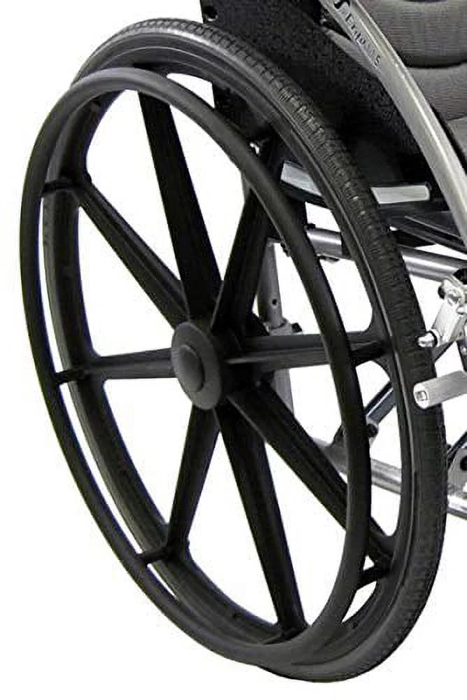 Karman S-115 Ergonomic Ultra Lightweight Manual Wheelchair with Swing Away Footrests and Mag Wheels in Rose Red, 16