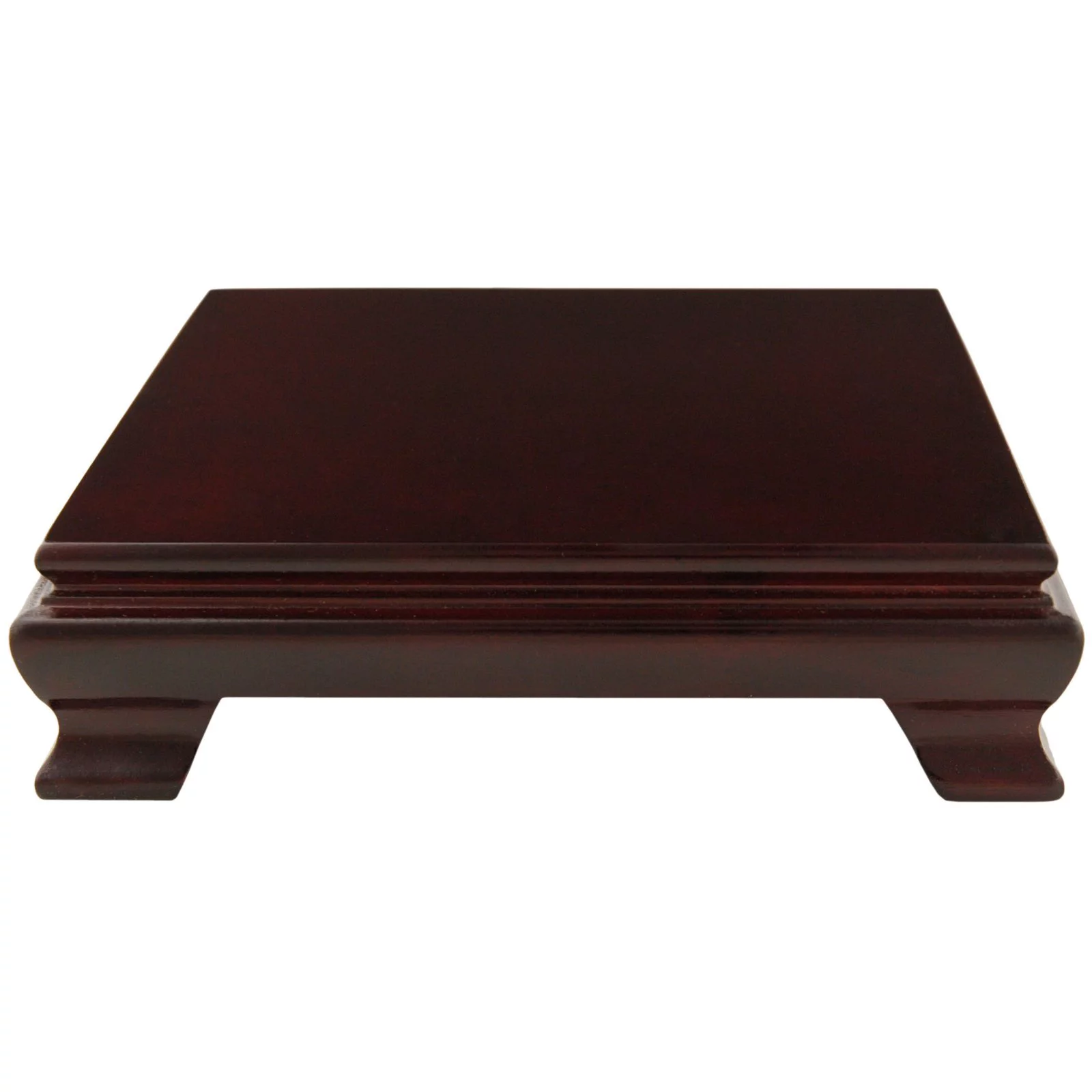 Oriental Furniture Rosewood Scroll Stand, rosewood color, 3 inches