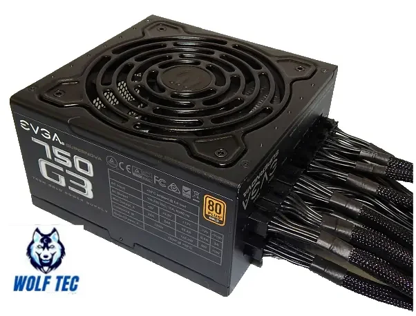 EVGA SuperNova 750 G3 ATX Power Supply Gaming PSU 80 Plus Gold 750W Fully Modula
