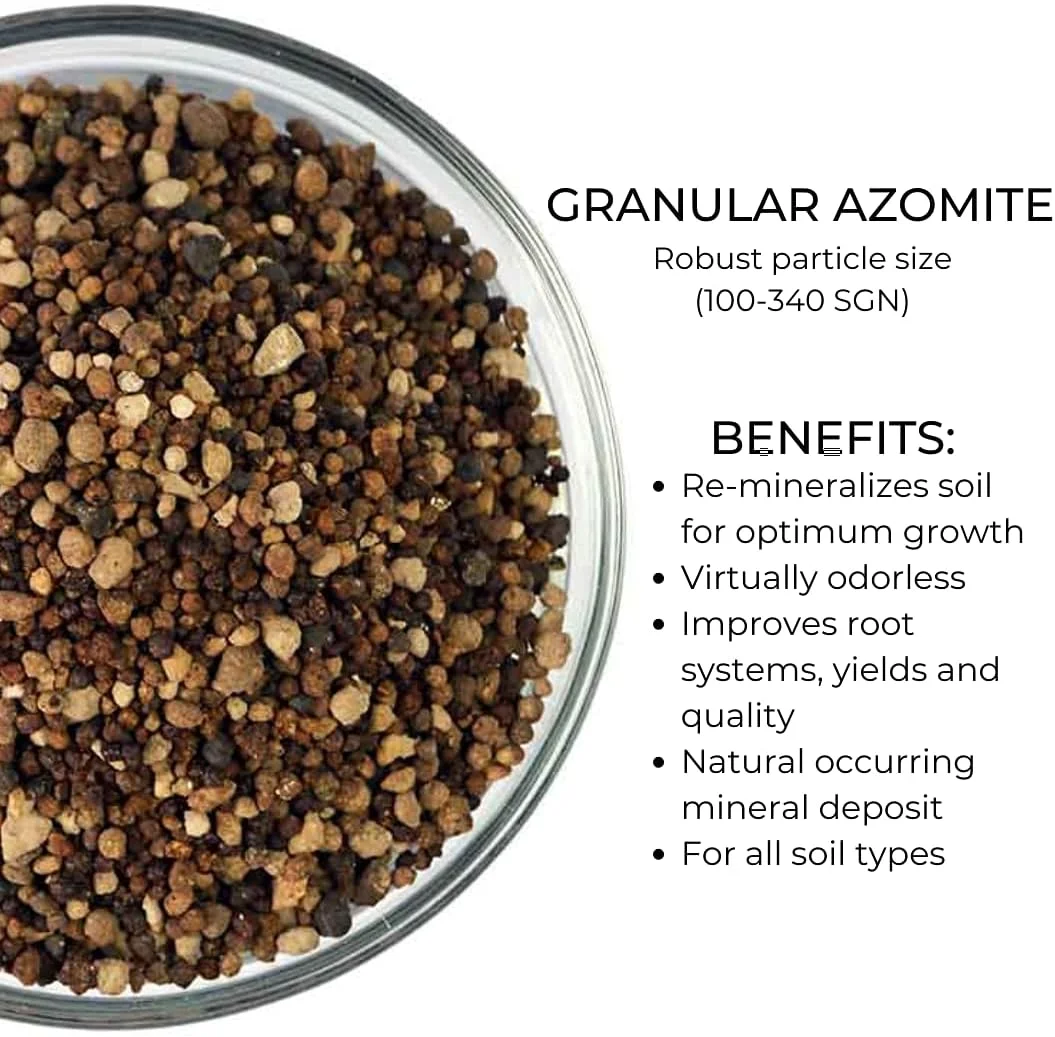 20 Pound Granular AZOMITE by The Seed Supply - Natural Trace Mineral Granulated Fertilizer