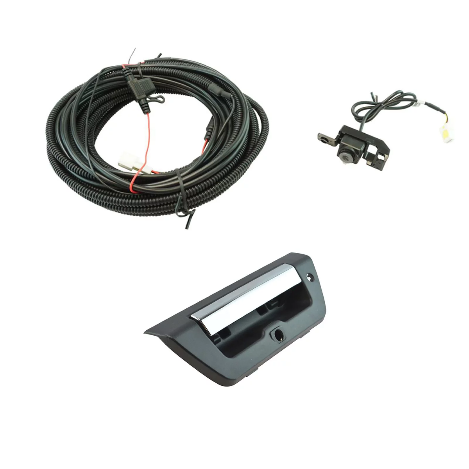 TRQ Rear View Camera Add On Kit w/ Wiring Harness & Tailgate Handle for F150 ADA02020