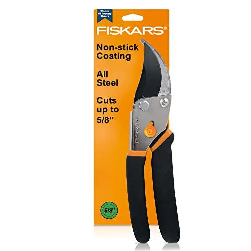 Fiskars Gardening Tools: Bypass Pruning Shears, Sharp Precision-ground Steel Blade, 5.5
