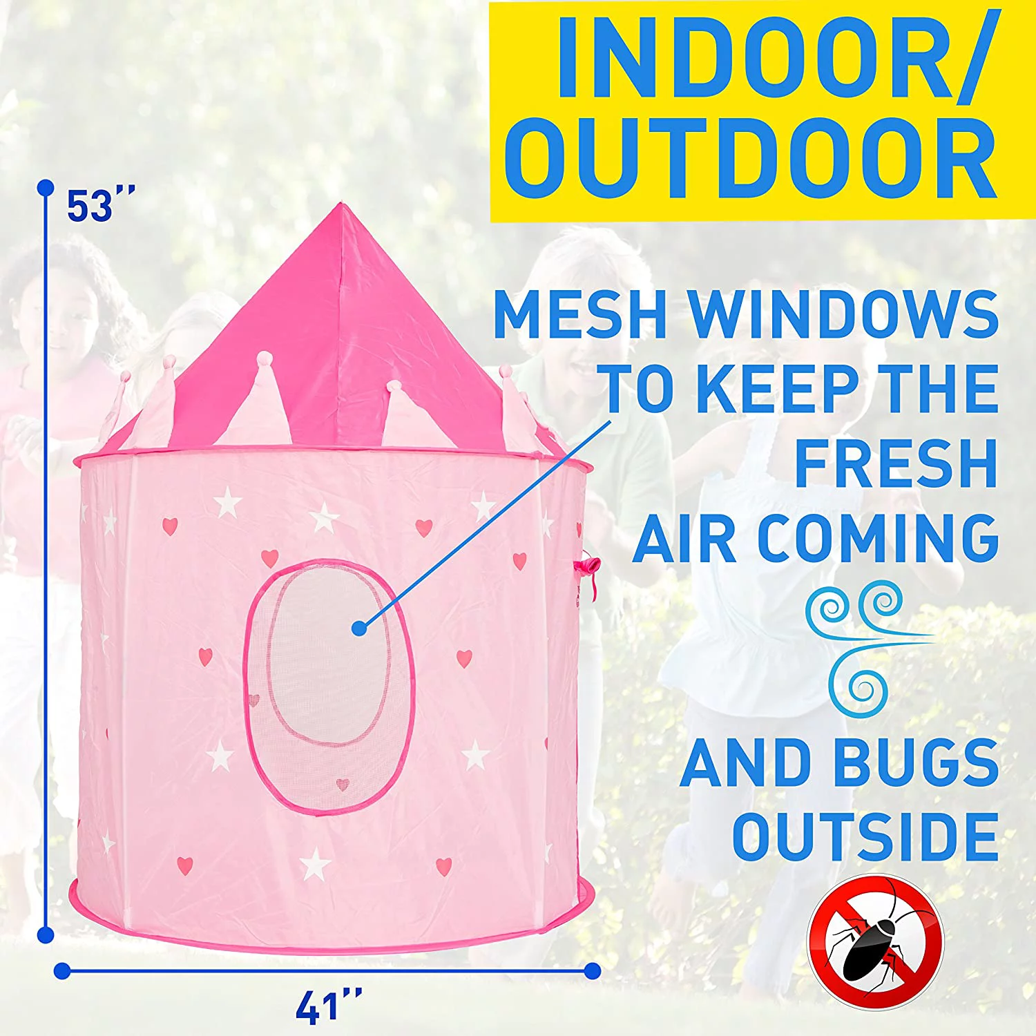 Play Tent Princess Castle by Pockos - Features Glow in The Dark Stars