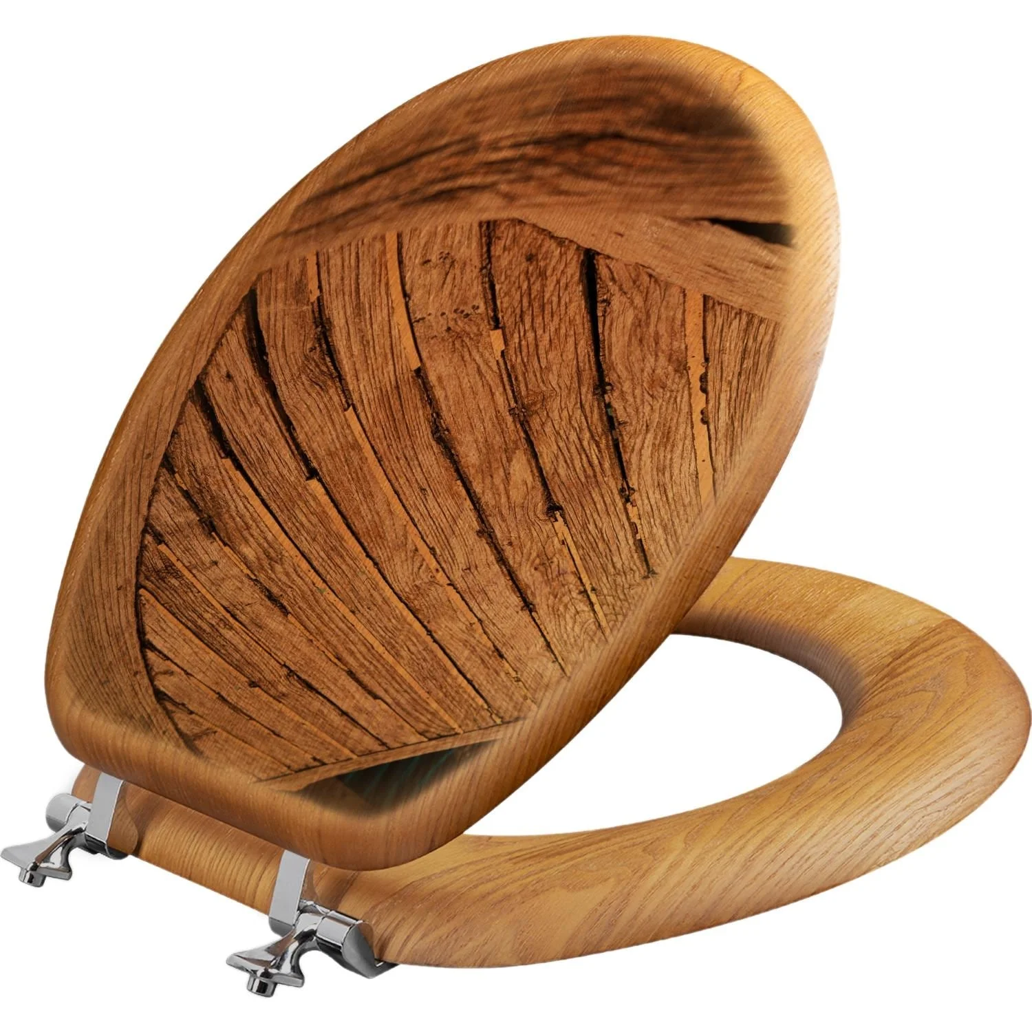 House & Homebody Co. Oak Toilet Seat - Weathered Woodcraft Elongated
