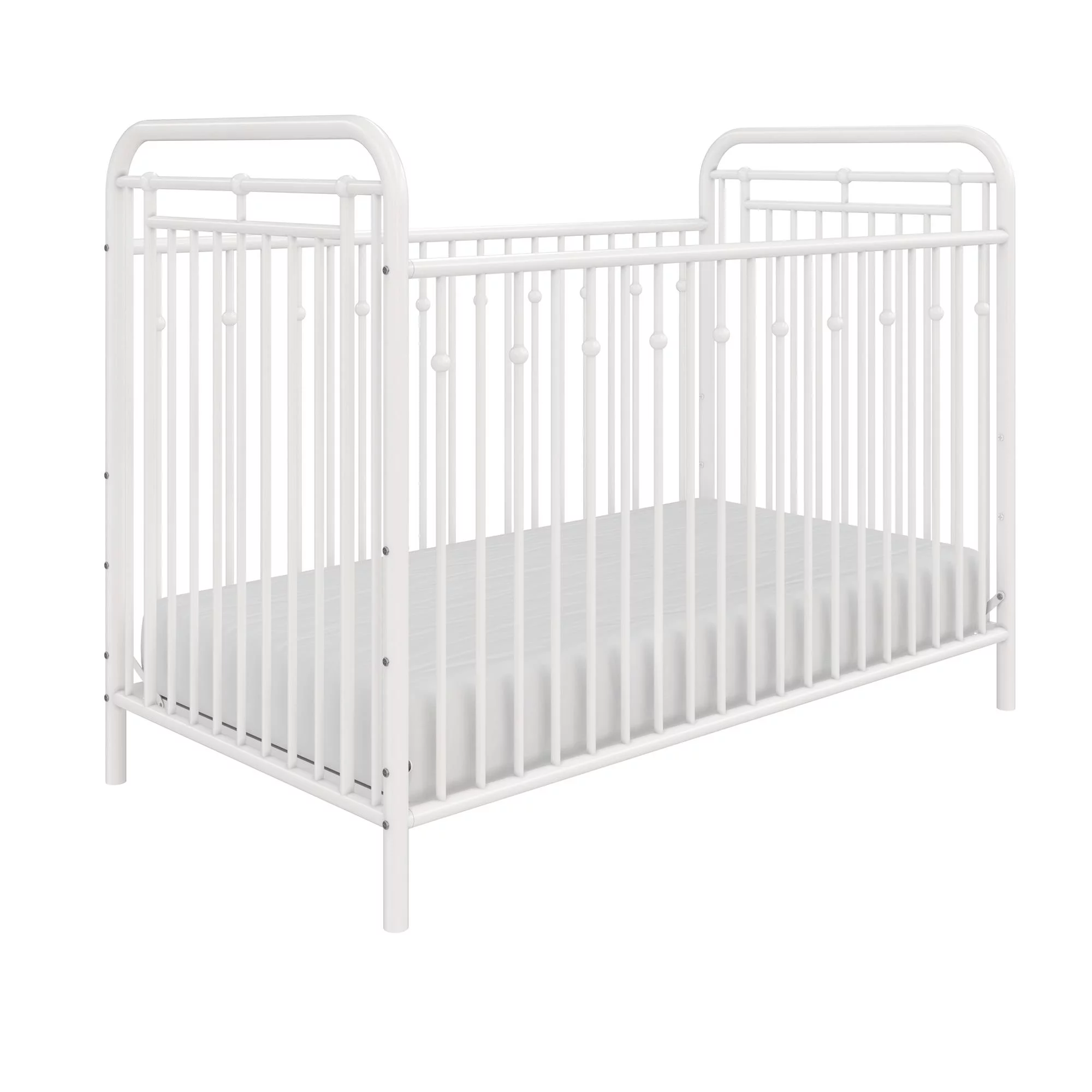 Little Seeds Monarch Hill Hawken Metal Crib, Nursery Furniture, White