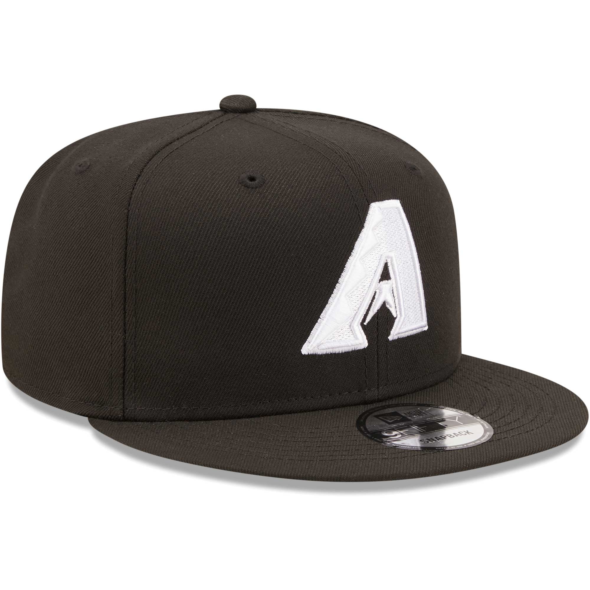 Men's New Era Black Arizona Diamondbacks Team 9FIFTY Snapback Hat - OSFA