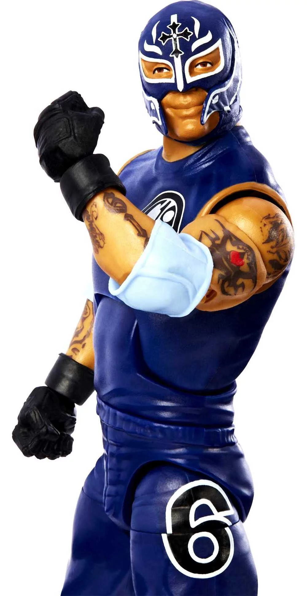 WWE Rey Mysterio Summerslam Elite Collection Action Figure with Build-A-Figure Parts