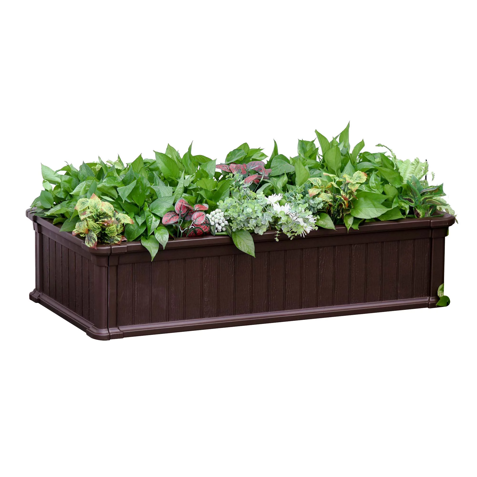 Outsunny Plastic Cultivation Bed Flower, Veggie Planter for Garden, Backyard