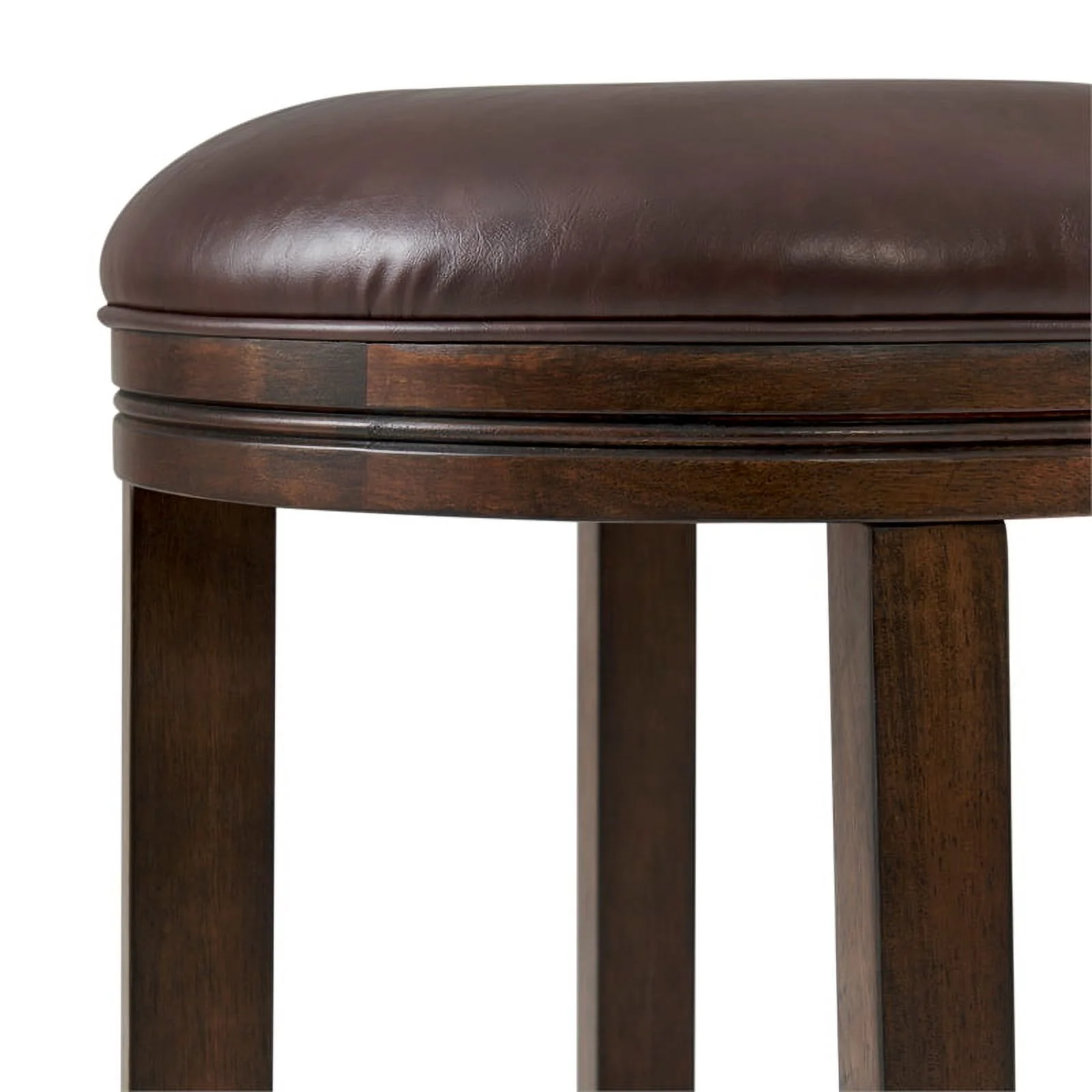 Alaterre Furniture Natick Bar Height Stool - Distressed Walnut - Set of 2