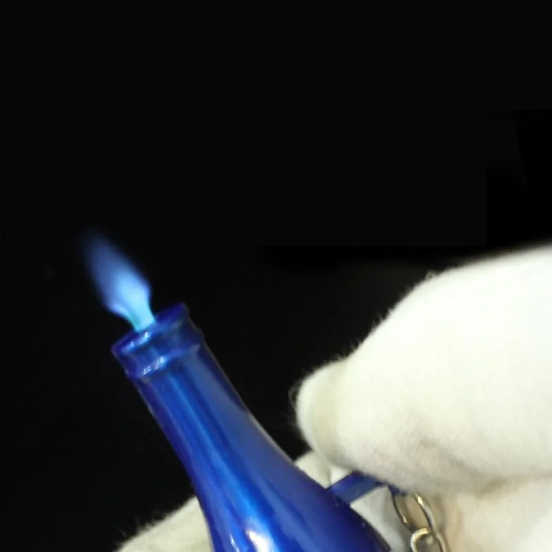 2PACK Red Blue Cool,Butane Jet Torch Lighter,Refillable Windproof Flame Torch Lighters,Adjustable,Long,BBQ Candles Camping (No Gas)