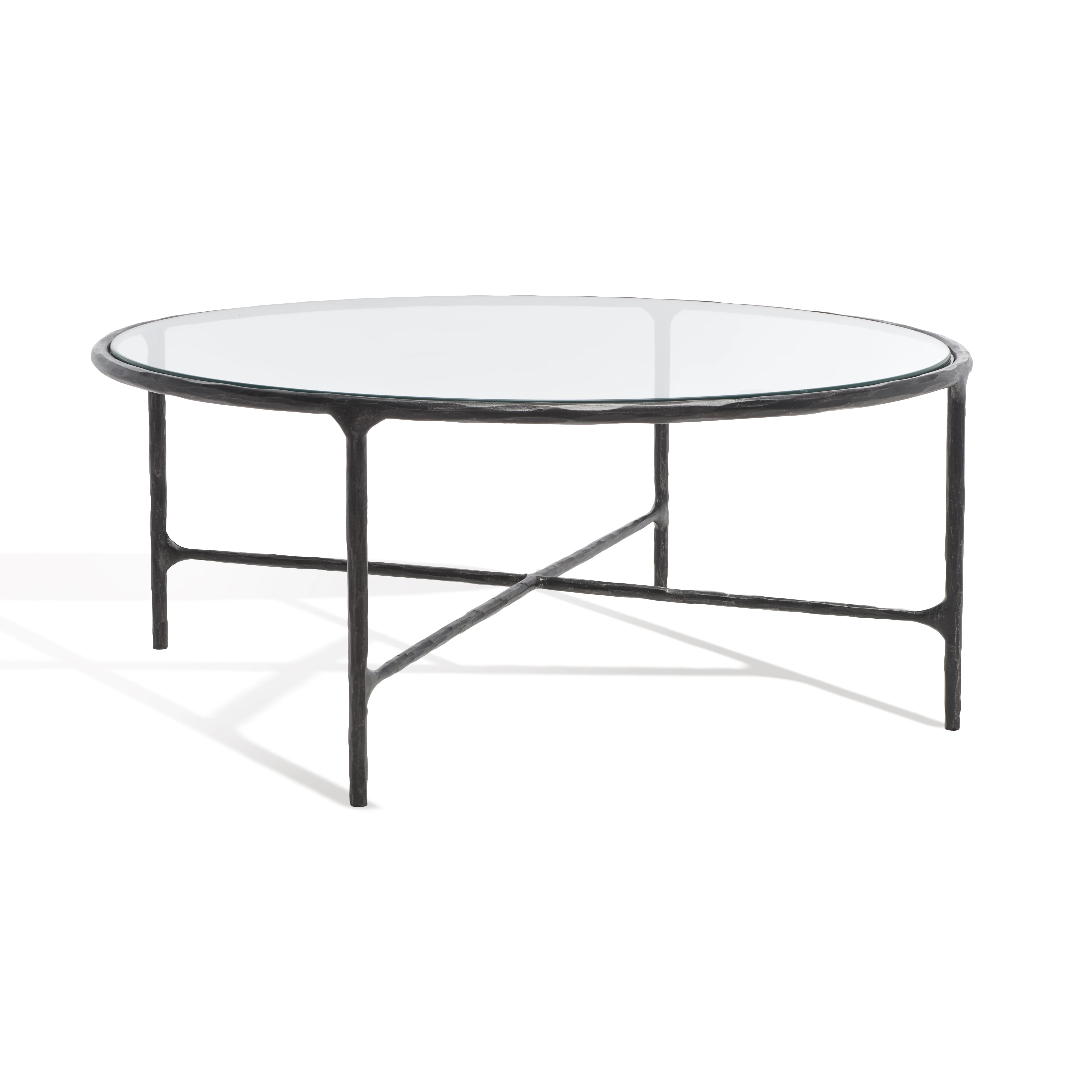 SAFAVIEH Couture Jessa Glam Round Metal Coffee Table, Black