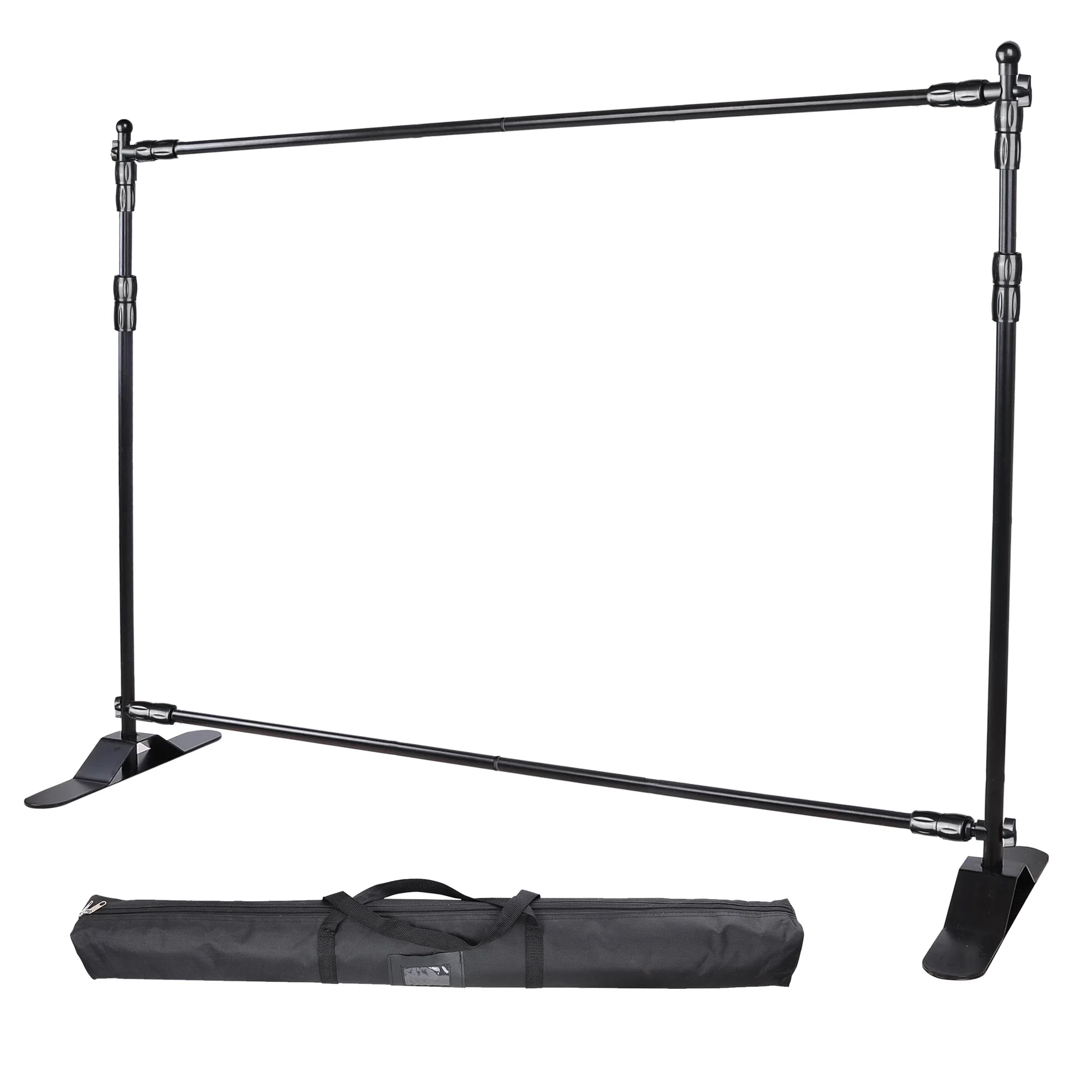 InstaHibit 10x8 ft Banner Stand Adjustable Step and Repeat Stand Expanding Trade Show Display Backdrop
