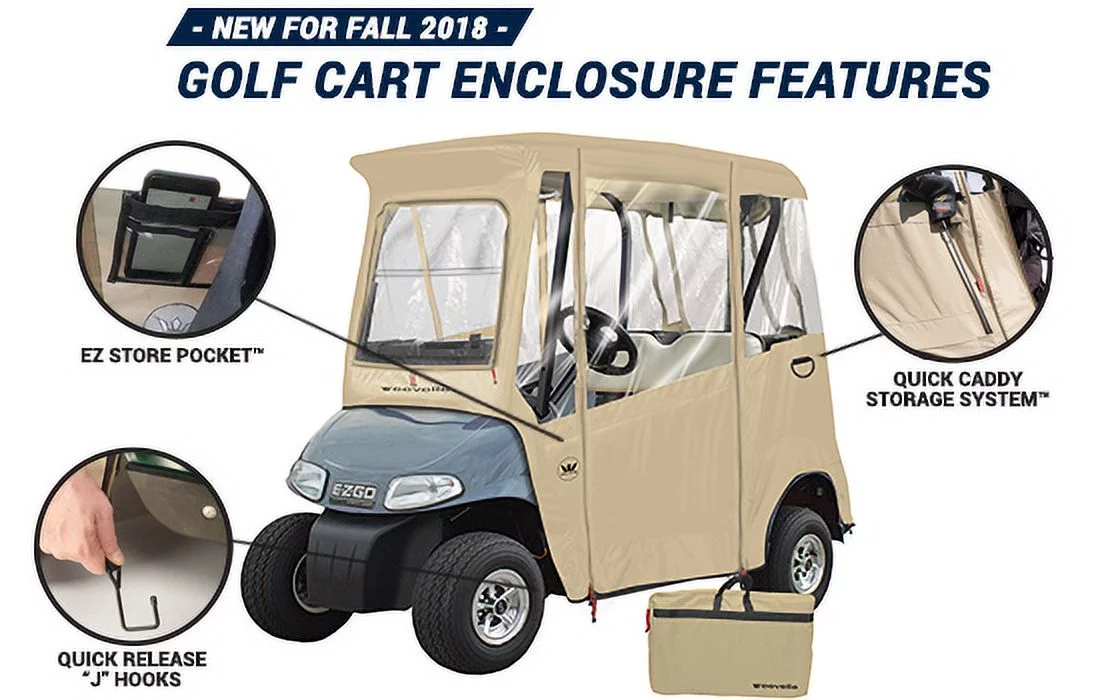 GreenLine by Eevelle 2 Passenger EZ-GO Custom Golf Cart Enclosure - 61