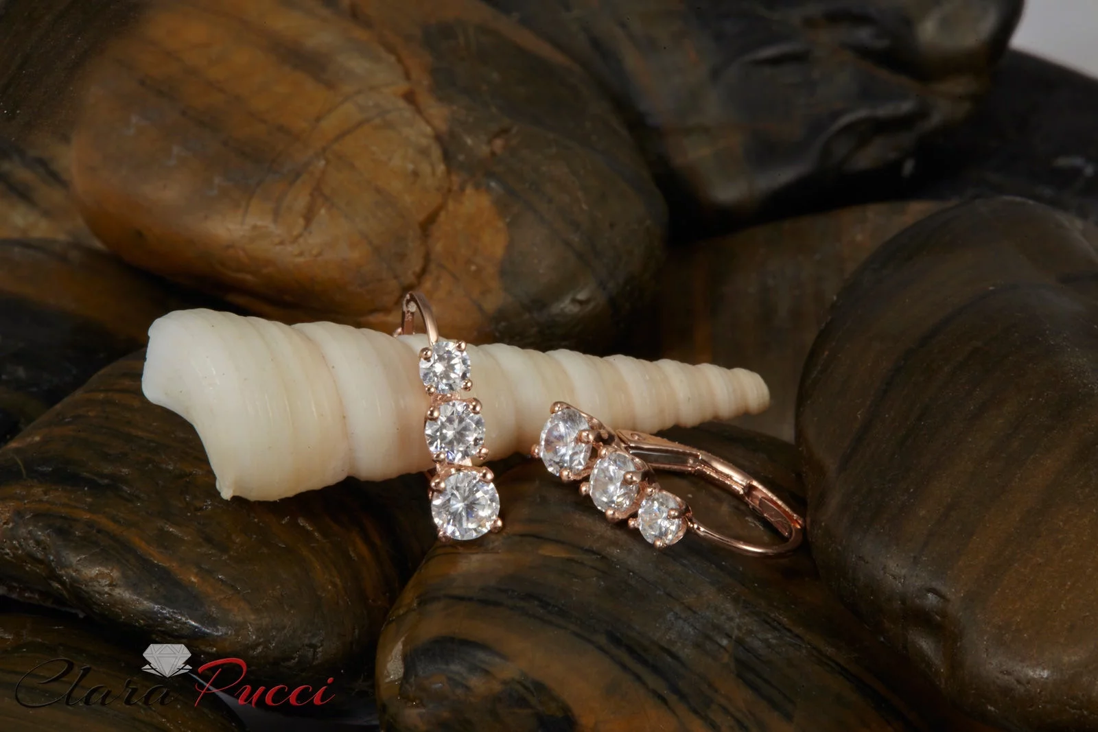 1.06 ct Brilliant Round Cut Drop Dangle Simulated Diamond 18K Rose Gold Earrings Lever Back