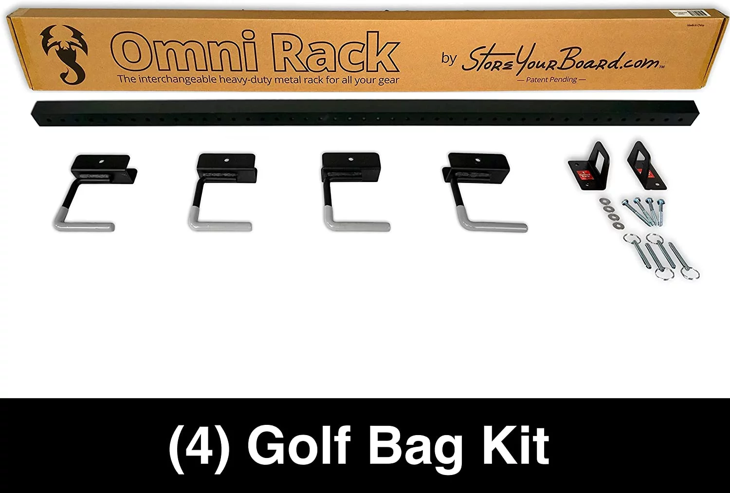 StoreYourBoard Golf Club Organizer, Garage Storage Rack, Adjustable Wall Mounted Hanger, Golf Bags and Accessories