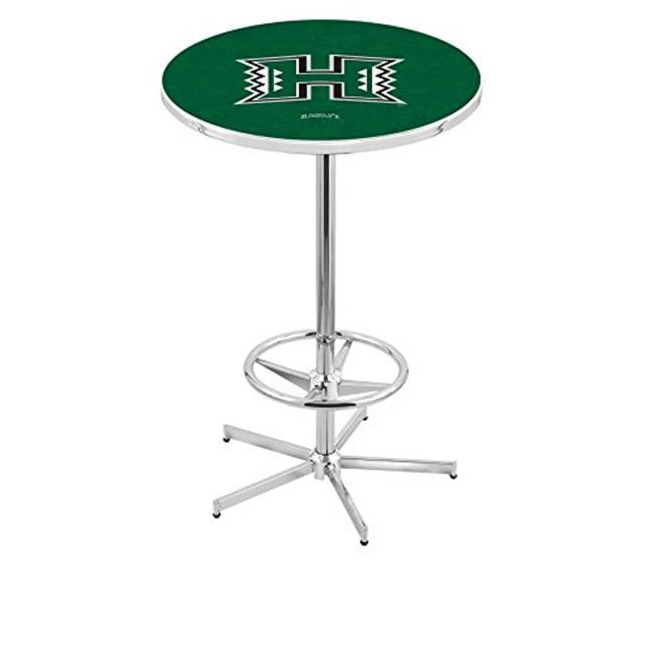 L216 University of Hawaii 42in. Tall - 30in. Top Pub Table with Chrome Finish