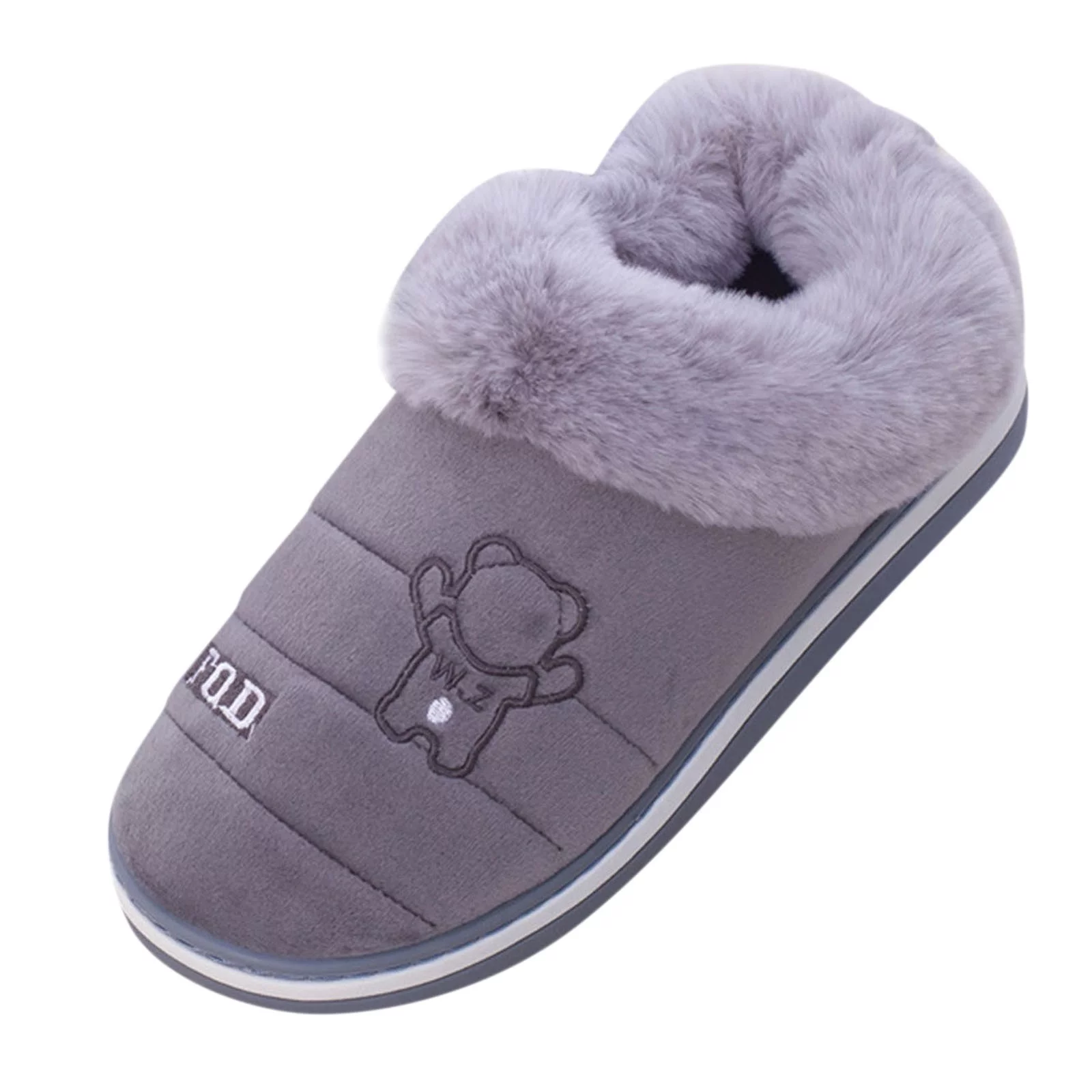 Men Slippers Autumn And Winter Fashion And Comfortable Cartoon Bear Thickened Warm Non Slip Furry Slippers for Men Indoor Outdoor Hotel Slippers for Men Open Toe Mens Scuff Slippers 13 Wide Slippers